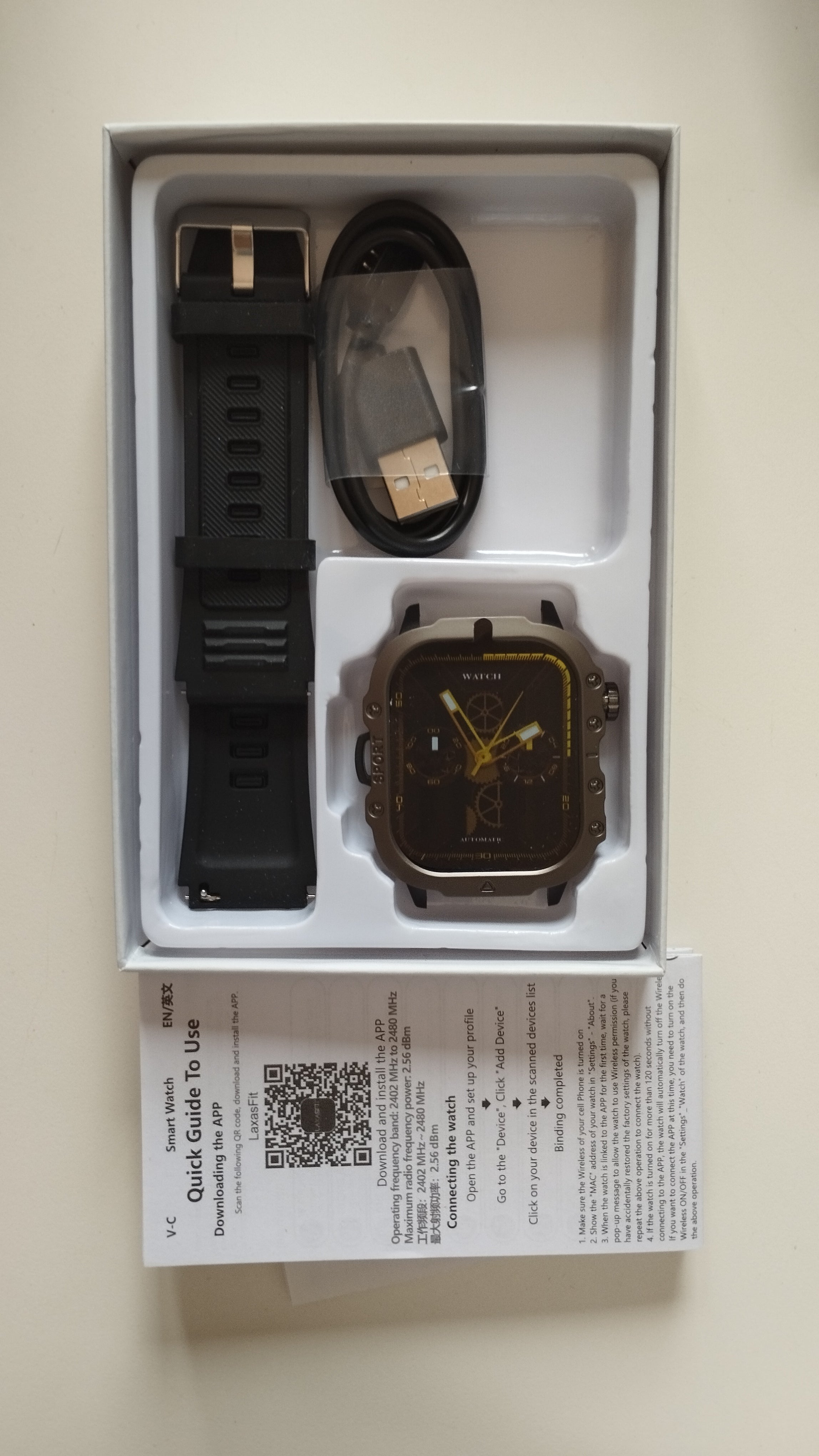 Montre Connectée Sport Militaire Homme — Bracelet Silicone, Suivi Activité, 2 Coloris