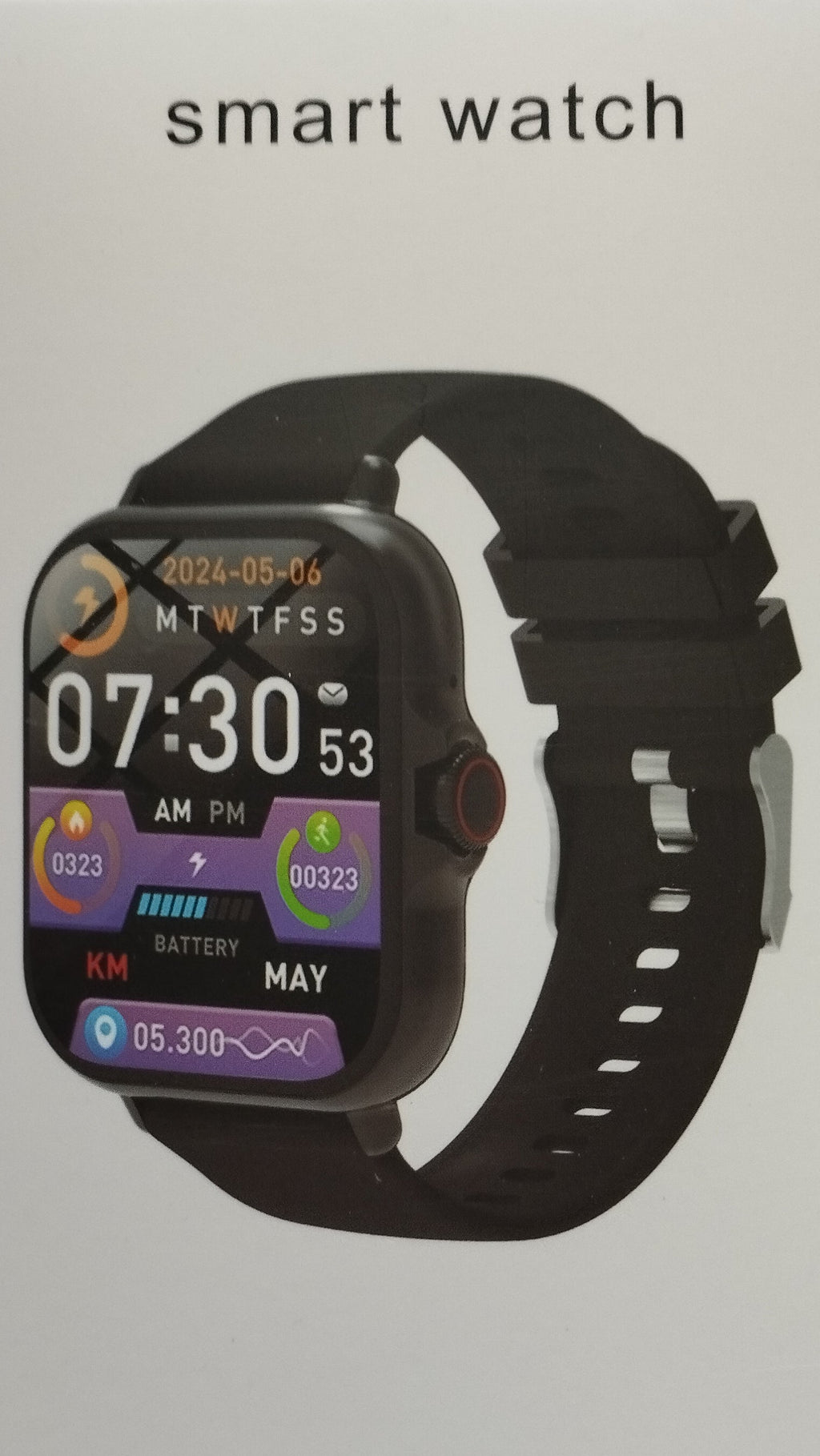 Montre Connectée Mixte Élégante — Résistante à l'Eau, Suivi Santé, 4 Coloris