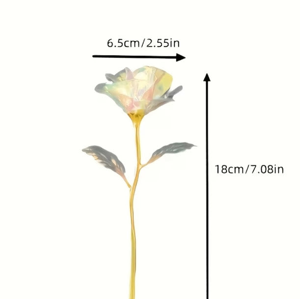 Rose Holographique Éternelle — Lot de 4