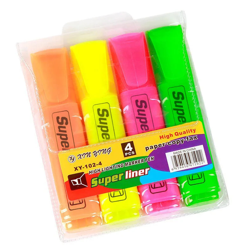 Lot Surligneurs Fluo 4/6pcs Couleurs Pastel