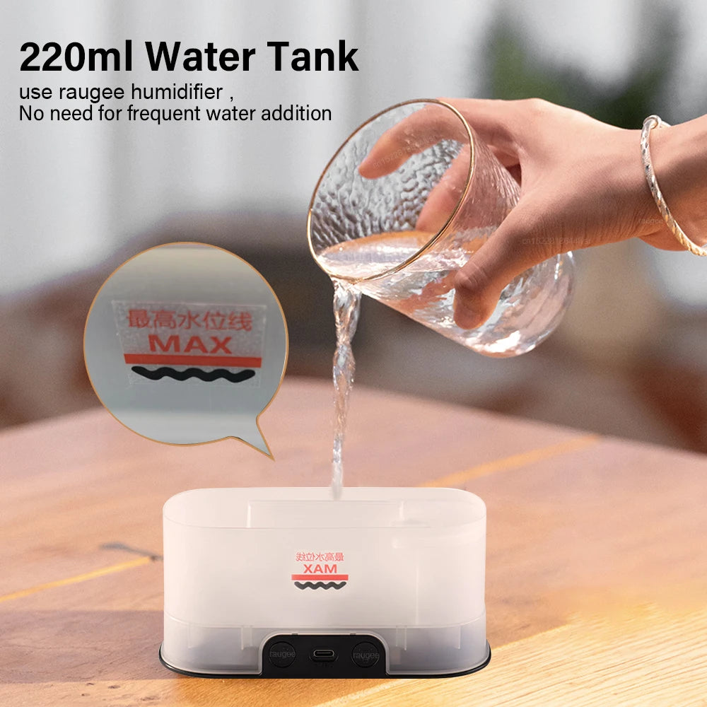 Humidificateur/diffuseur d'huile essentielle effet cheminée