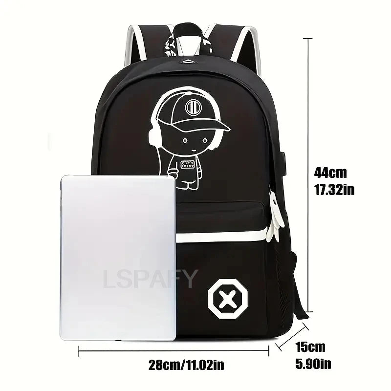 Sac à dos Enfant Scolaire LED USB
