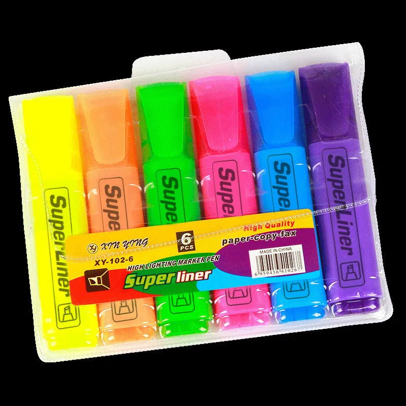 Lot Surligneurs Fluo 4/6pcs Couleurs Pastel