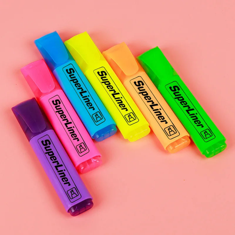 Lot Surligneurs Fluo 4/6pcs Couleurs Pastel