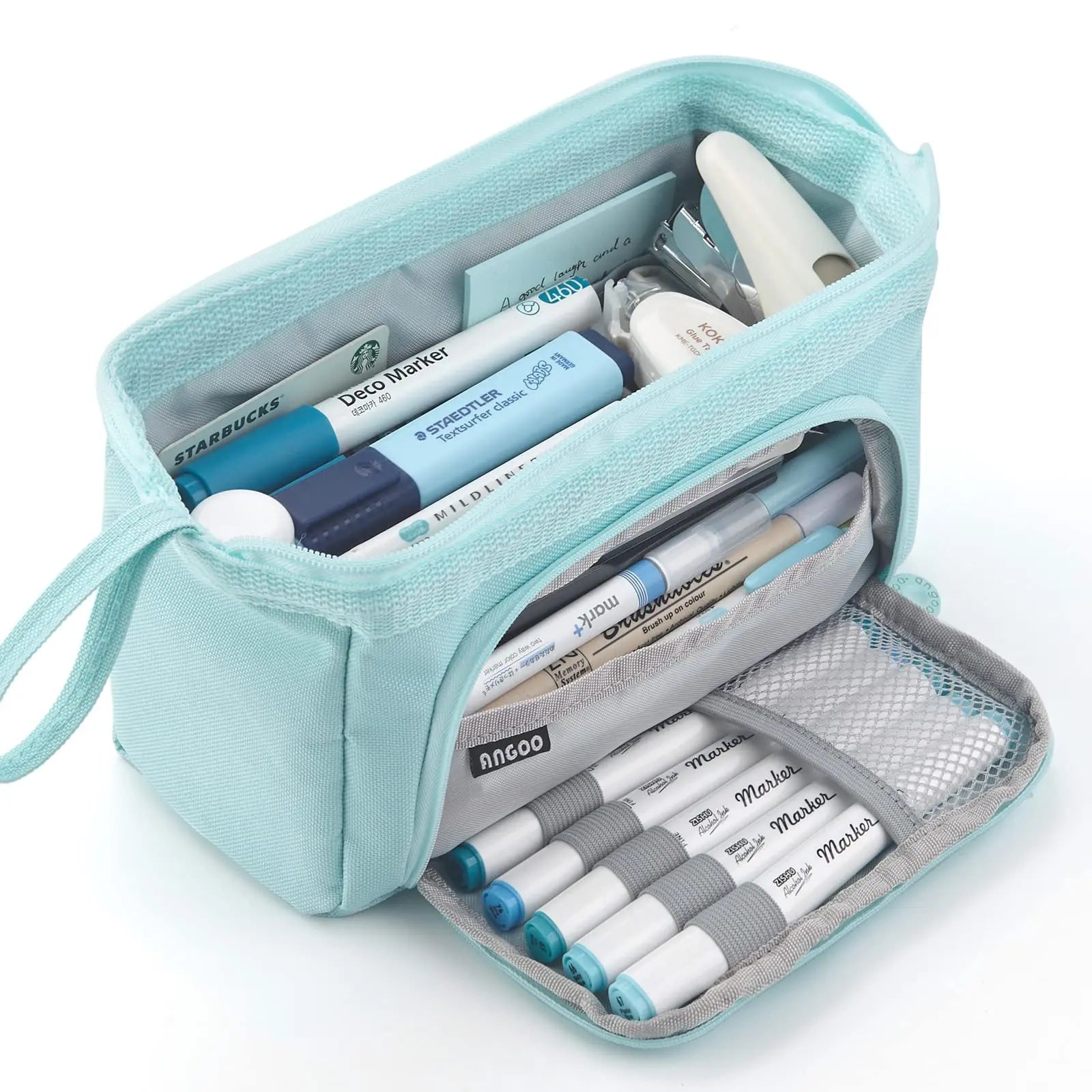 Trousse scolaire Kawaii Double Etage Grande Capacité - Toile Résistante