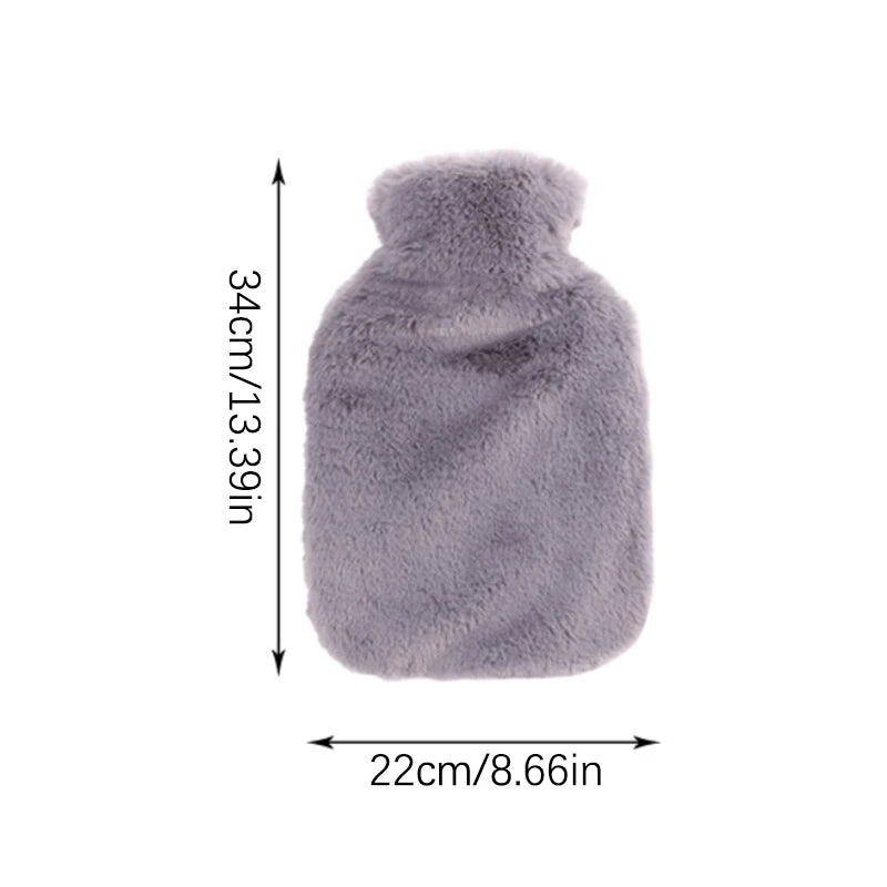 Housse de bouillotte en fausse fourrure