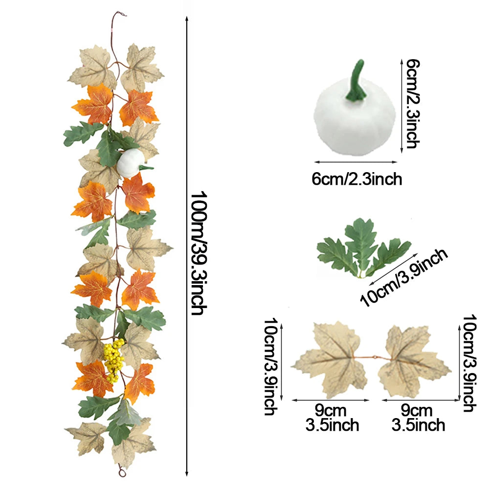 Pack Halloween Doux - Guirlandes Citrouilles + Mini Bougies + Couronne Erable - Edition Autone