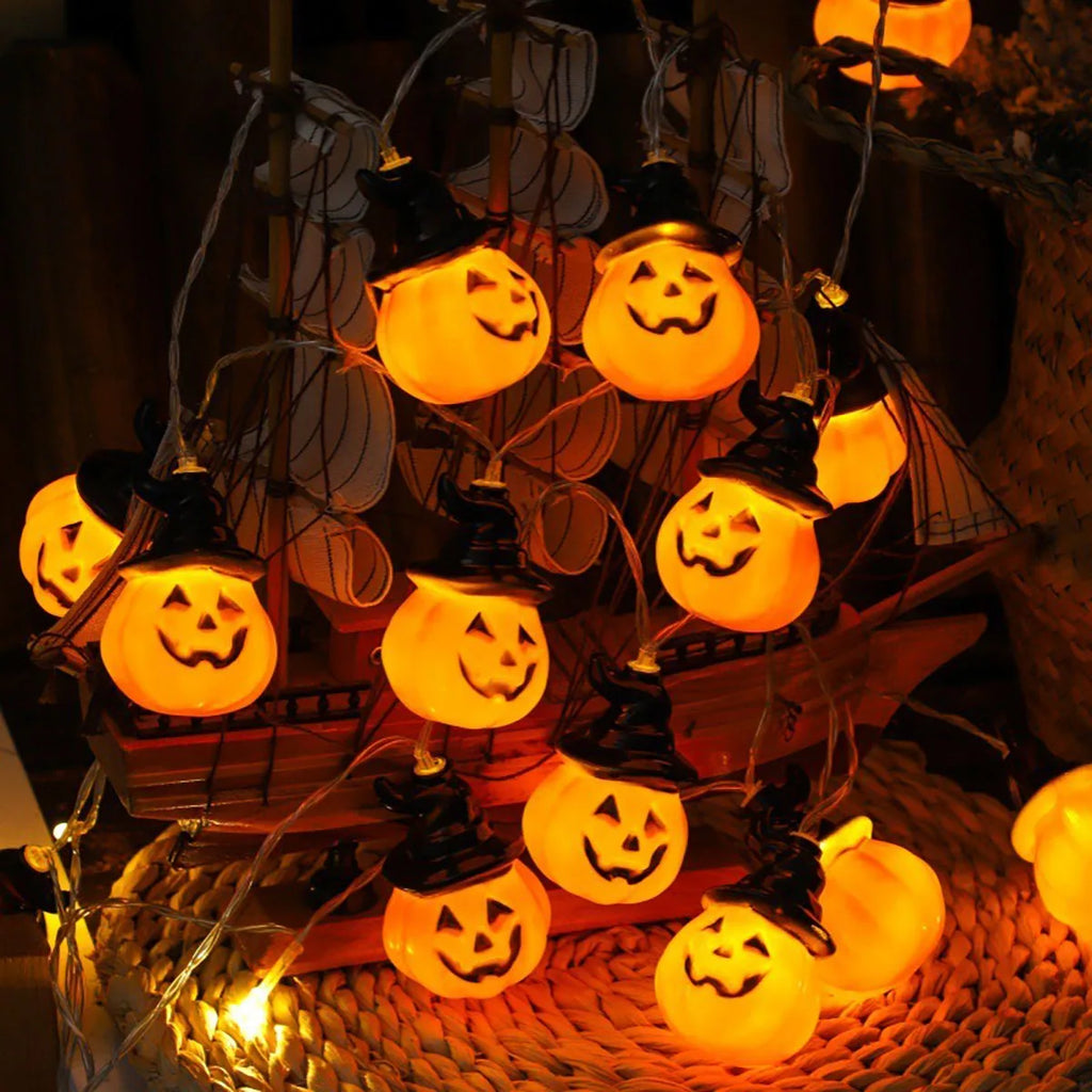 Guirlande Lumineuse Halloween - 10 Citrouilles LED 1,50m