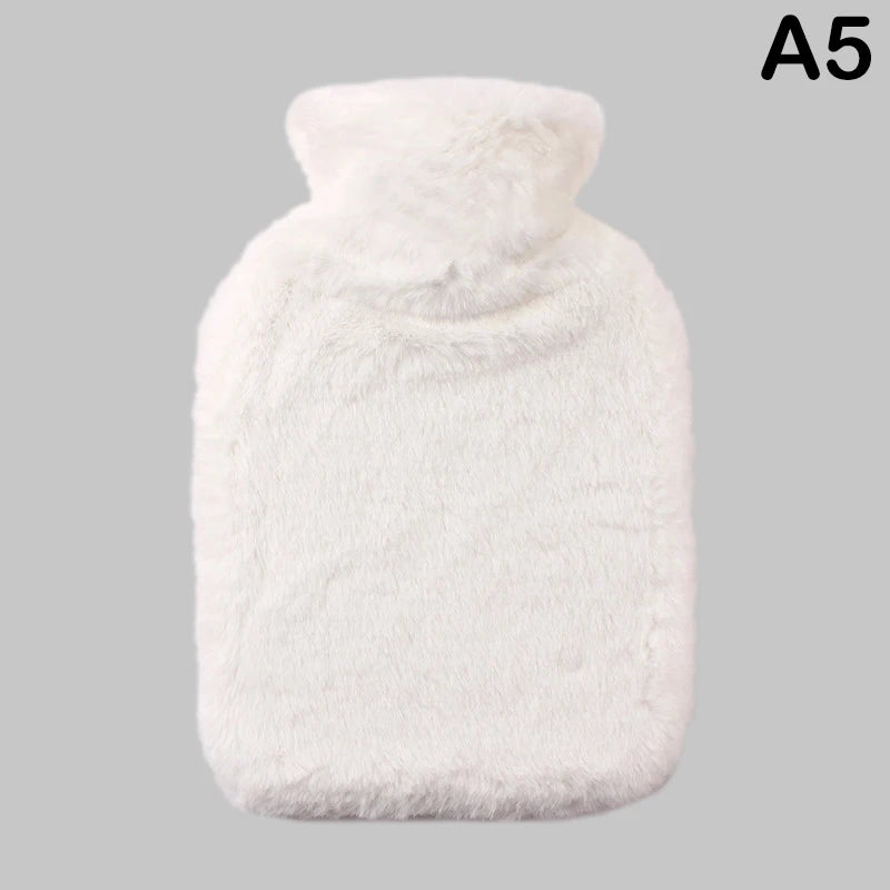 Housse de bouillotte en fausse fourrure