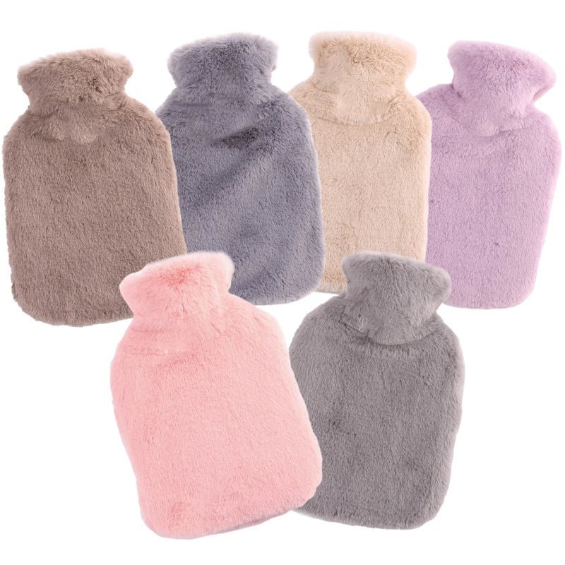 Housse de bouillotte en fausse fourrure