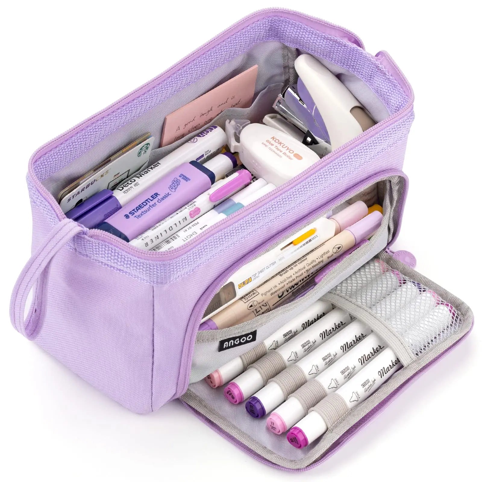 Trousse scolaire Kawaii Double Etage Grande Capacité - Toile Résistante