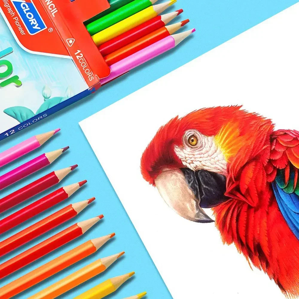 Lot Crayons de Couleur 12-48 pcs