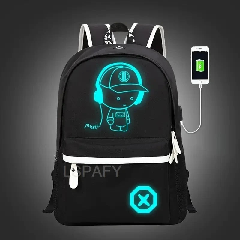 Sac à dos Enfant Scolaire LED USB
