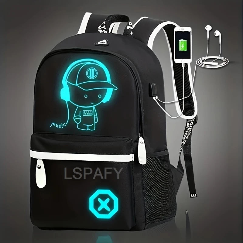Sac à dos Enfant Scolaire LED USB
