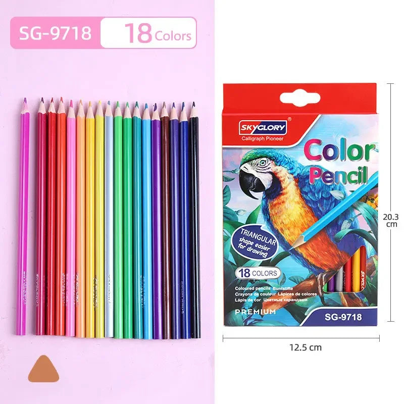 Lot Crayons de Couleur 12-48 pcs