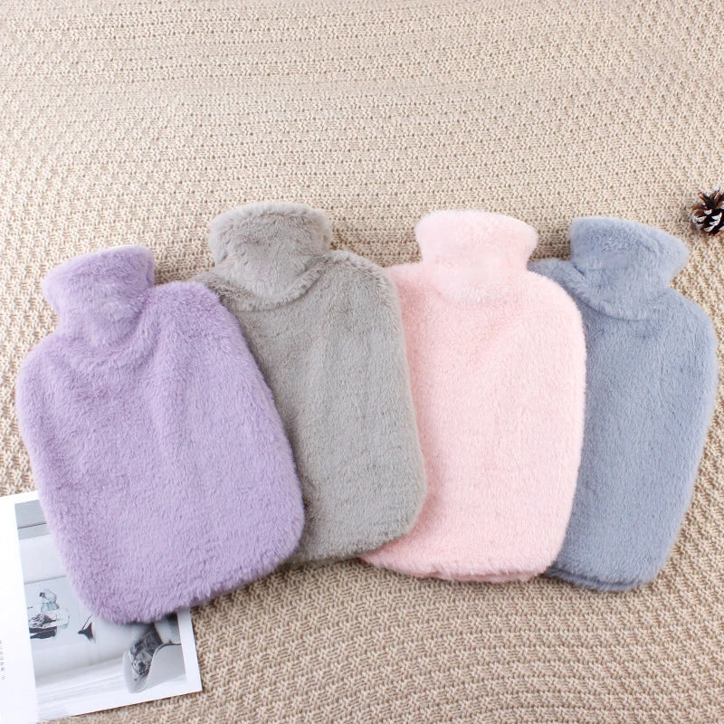 Housse de bouillotte en fausse fourrure