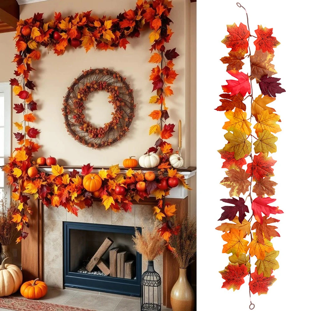 Pack Halloween Doux - Guirlandes Citrouilles + Mini Bougies + Couronne Erable - Edition Autone