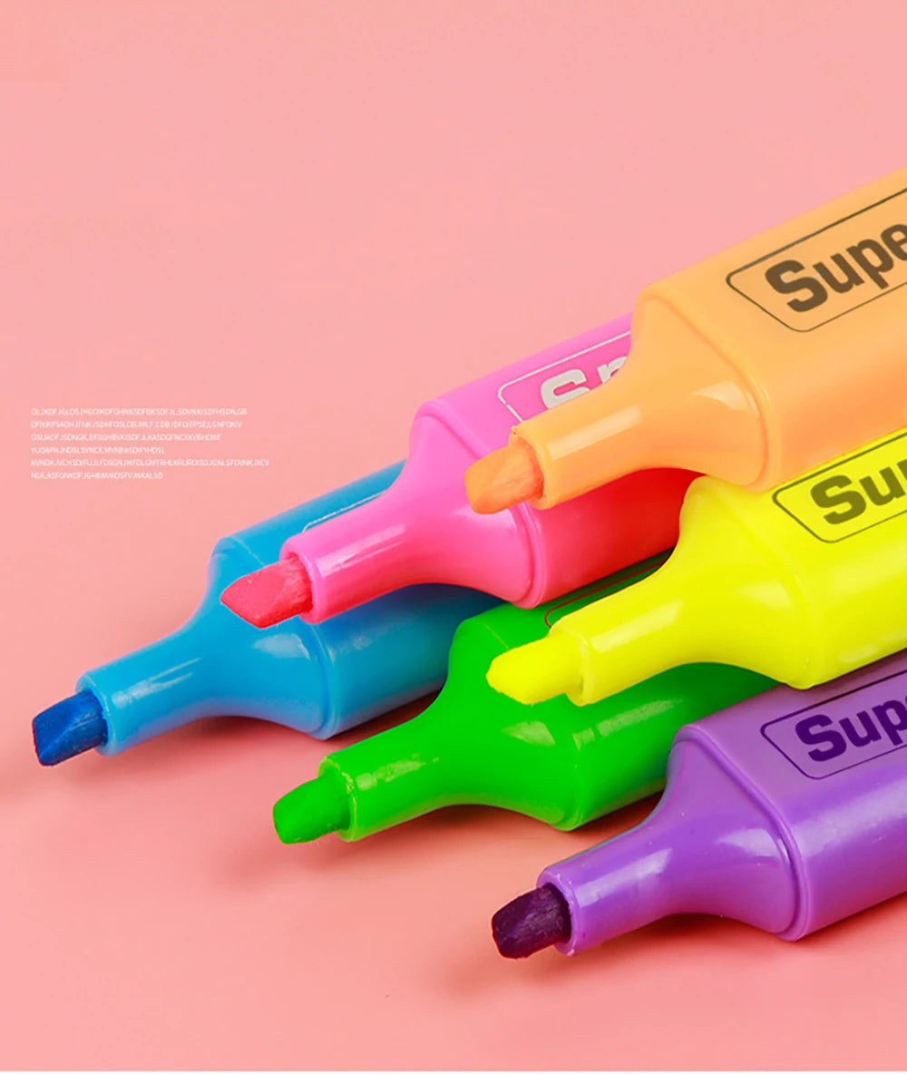 Lot Surligneurs Fluo 4/6pcs Couleurs Pastel