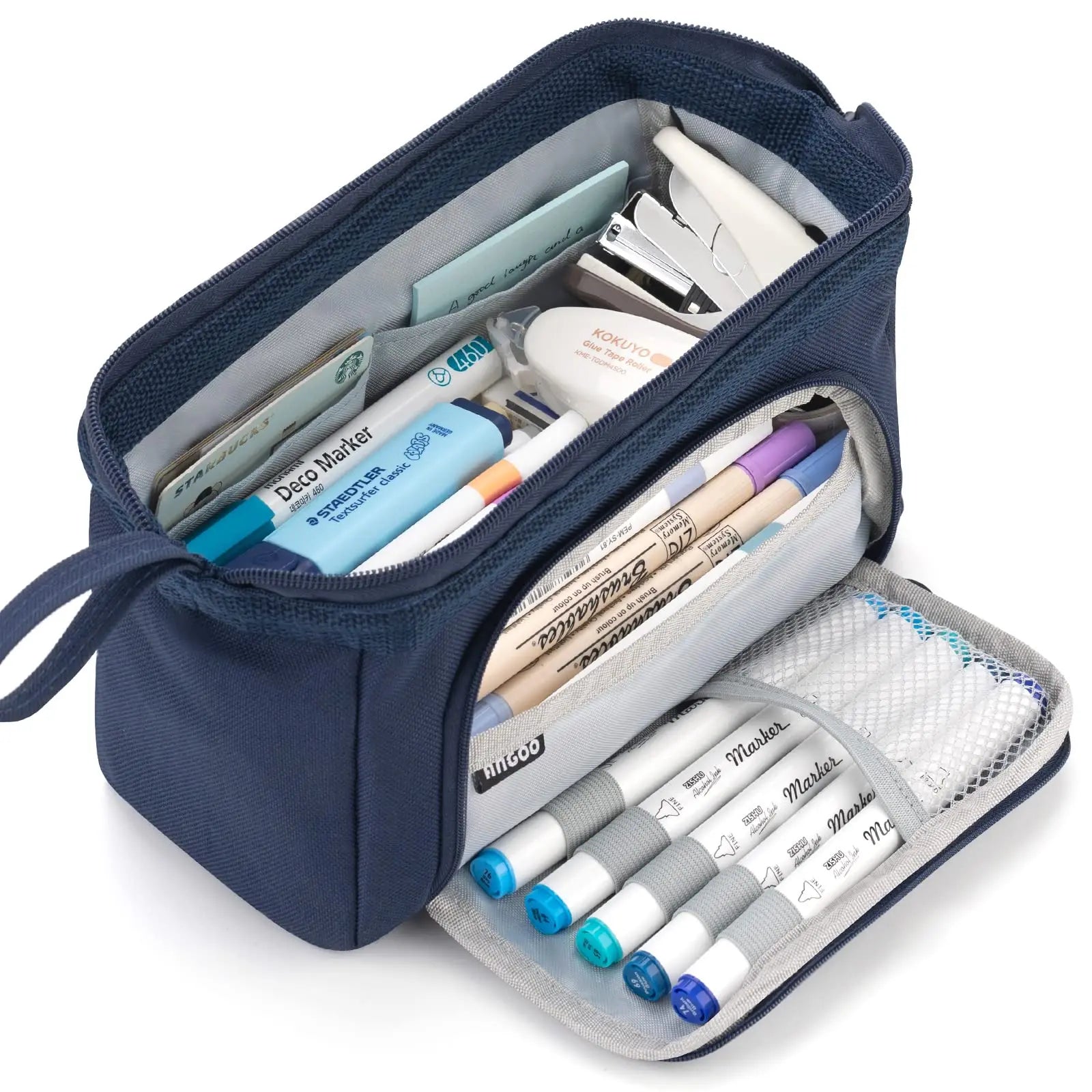 Trousse scolaire Kawaii Double Etage Grande Capacité - Toile Résistante