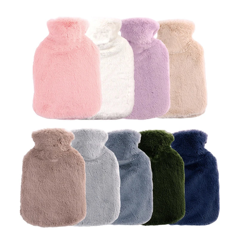 Housse de bouillotte en fausse fourrure