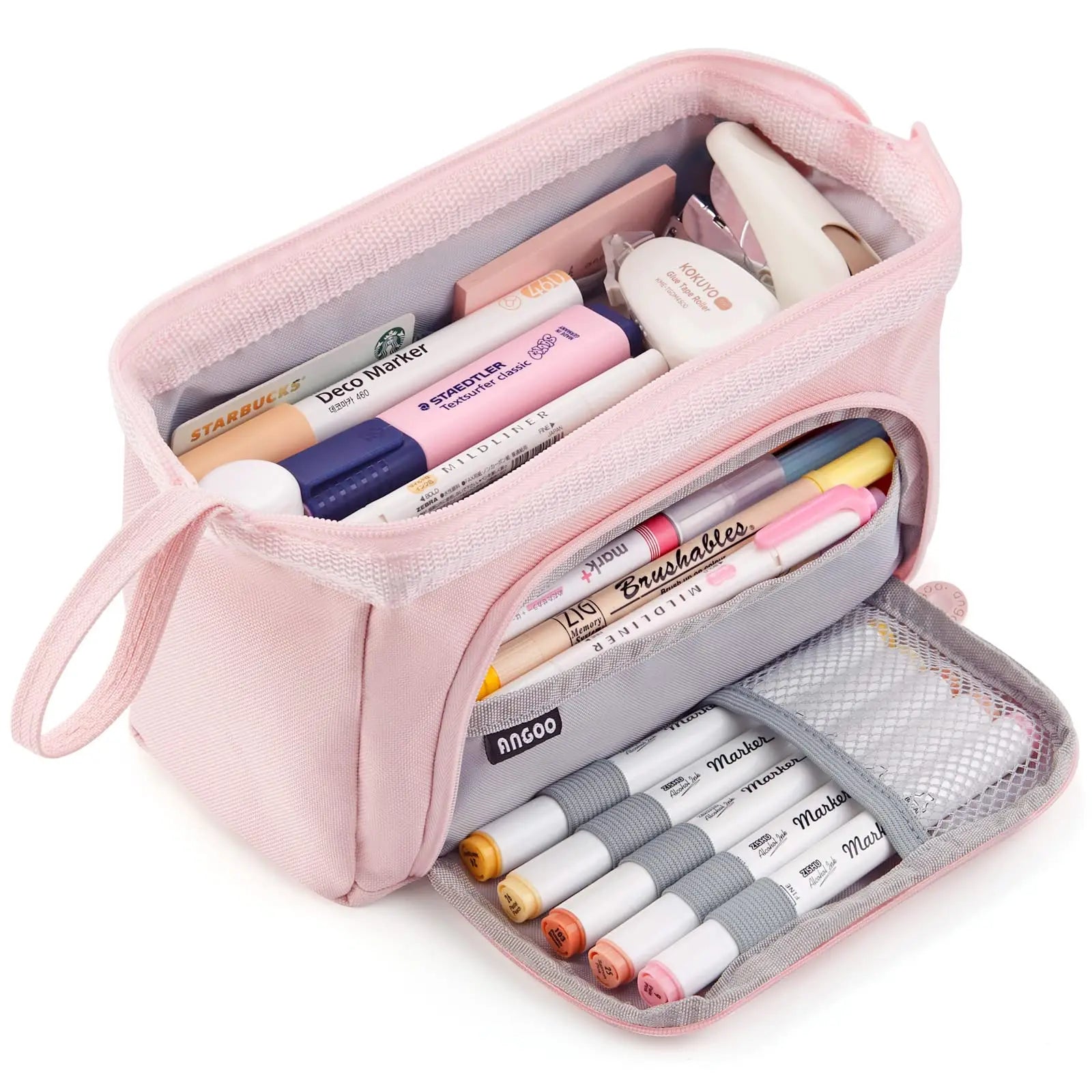 Trousse scolaire Kawaii Double Etage Grande Capacité - Toile Résistante