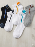 Chaussettes Sport Mi-Hautes Colorées — Lot de 5 Paires